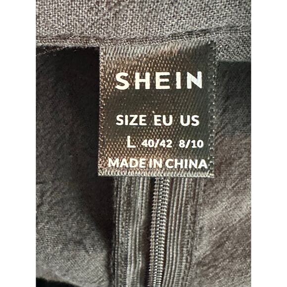 Shein black short sleeves crop blouse size Large - Picture 3 of 13